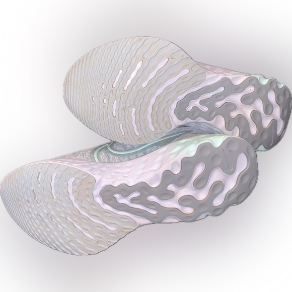 Nike FlyKnit 3 React Infinity Run Street Running Shoes Mint Pure Platinum Foam 7 - Picture 5 of 12